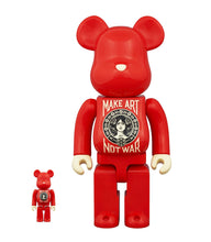 Load image into Gallery viewer, BEARBRICK Shepard Fairey Make Art Not War (SIGNED) 400% + 100% Box Set Vinyl Figure Shepard Fairey