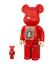 Load image into Gallery viewer, BEARBRICK Shepard Fairey Make Art Not War (SIGNED) 400% + 100% Box Set Vinyl Figure Shepard Fairey