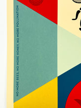 Load image into Gallery viewer, Bee Geometric (Blue) Print Shepard Fairey