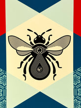 Load image into Gallery viewer, Bee Geometric (Red) Print Shepard Fairey