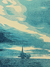 Load image into Gallery viewer, Bliss At The Cliff's Edge Letterpress Print Shepard Fairey