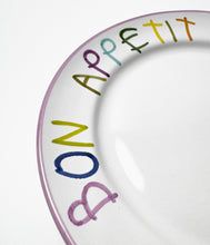 Load image into Gallery viewer, 'Bon Apetit' Hand Painted Ceramic Plate Ceramic CB Hoyo