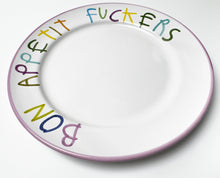 Load image into Gallery viewer, 'Bon Apetit' Hand Painted Ceramic Plate Ceramic CB Hoyo