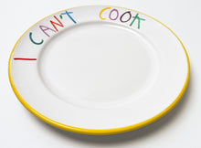 Load image into Gallery viewer, 'Can't Cook' Hand Painted Ceramic Plate Ceramic CB Hoyo