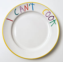 Load image into Gallery viewer, 'Can't Cook' Hand Painted Ceramic Plate Ceramic CB Hoyo