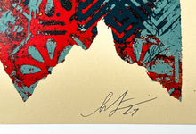 Load image into Gallery viewer, Collage Peace Mandala (Blue) Print Shepard Fairey