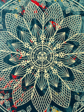 Load image into Gallery viewer, Collage Peace Mandala (Blue) Print Shepard Fairey