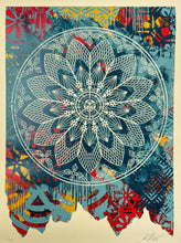 Load image into Gallery viewer, Collage Peace Mandala (Blue) Print Shepard Fairey
