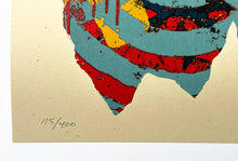 Load image into Gallery viewer, Collage Peace Mandala (Blue) Print Shepard Fairey