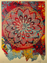 Load image into Gallery viewer, Collage Peace Mandala (Red) Print Shepard Fairey