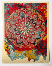 Load image into Gallery viewer, Collage Peace Mandala (Red) Print Shepard Fairey