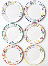 Load image into Gallery viewer, Complete Set of 6 Hand Painted Ceramic Plates Ceramic CB Hoyo