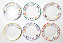 Load image into Gallery viewer, Complete Set of 6 Hand Painted Ceramic Plates Ceramic CB Hoyo