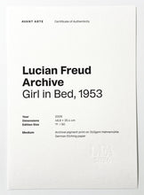 Load image into Gallery viewer, Girl in Bed, 1953 Print Lucian Freud