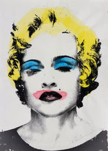 Load image into Gallery viewer, Madonna Paster (Yellow Hair) Print - Hand Embellished Mr. Brainwash