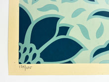 Load image into Gallery viewer, Obey Deco Floral Pattern (Blue) Print Shepard Fairey