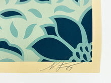 Load image into Gallery viewer, Obey Deco Floral Pattern (Blue) Print Shepard Fairey