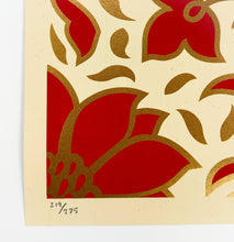 Load image into Gallery viewer, Obey Deco Floral Pattern (Red) Print Shepard Fairey