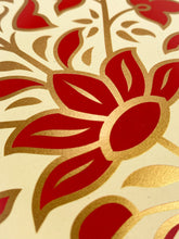 Load image into Gallery viewer, Obey Deco Floral Pattern (Red) Print Shepard Fairey