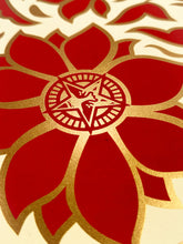 Load image into Gallery viewer, Obey Deco Floral Pattern (Red) Print Shepard Fairey