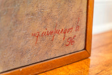 Load image into Gallery viewer, Paisaje Con Personaje Y Niño En Rojo Painting Gonzalo Cienfuegos