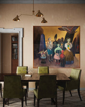 Load image into Gallery viewer, Paisaje Con Personaje Y Niño En Rojo Painting Gonzalo Cienfuegos