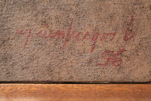 Load image into Gallery viewer, Paisaje Con Personaje Y Niño En Rojo Painting Gonzalo Cienfuegos