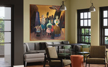 Load image into Gallery viewer, Paisaje Con Personaje Y Niño En Rojo Painting Gonzalo Cienfuegos