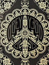 Load image into Gallery viewer, Peace Bomber (Black) Print Shepard Fairey