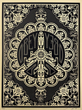 Load image into Gallery viewer, Peace Bomber (Black) Print Shepard Fairey