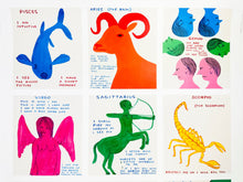 Load image into Gallery viewer, Signs of the Zodiac Print David Shrigley