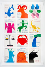 Load image into Gallery viewer, Signs of the Zodiac Print David Shrigley