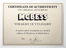 Load image into Gallery viewer, Straight Outta Hades Print Mcbess