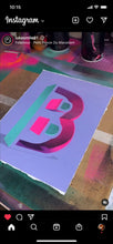 Load image into Gallery viewer, 36 Days of Type 2022 - Letter B Painting Luke Smile