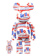 Load image into Gallery viewer, BEARBRICK Andy Warhol's 'Brillo' (400% + 100%) Vinyl Figure Be@rbrick