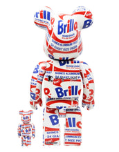 Load image into Gallery viewer, BEARBRICK Andy Warhol's 'Brillo' (400% + 100%) Vinyl Figure Be@rbrick
