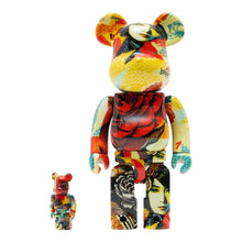Load image into Gallery viewer, BEARBRICK Shepard Fairey DesignerCon Exclusive 400% + 100% Box Set Vinyl Figure Shepard Fairey