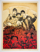Load image into Gallery viewer, Beastie Boys: Stand Together (Red & Gold) Print Shepard Fairey