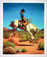 Load image into Gallery viewer, Bronc Rider Print Mark Maggiori