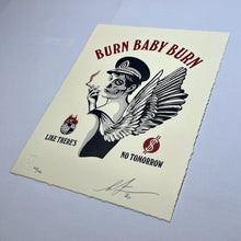 Load image into Gallery viewer, Burn Baby Burn Letterpress Print Shepard Fairey