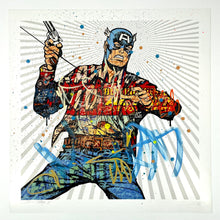 Load image into Gallery viewer, Captain America - American Outlaw (1/1) Print - Hand Embellished Dillon Boy