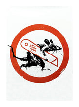 Load image into Gallery viewer, Cut & Run Rat Stencil Poster Print Banksy