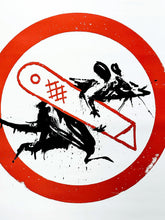 Load image into Gallery viewer, Cut & Run Rat Stencil Poster Print Banksy