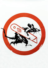Load image into Gallery viewer, Cut & Run Rat Stencil Poster Print Banksy