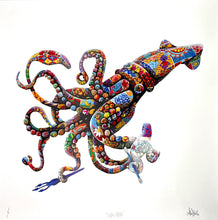 Load image into Gallery viewer, Cyan Tipoff (Hand Finished) Print - Hand Embellished Louis Masai