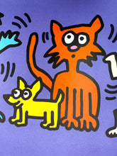 Load image into Gallery viewer, Dancing Cats and Dogs Print Keith Haring