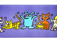 Load image into Gallery viewer, Dancing Cats and Dogs Print Keith Haring