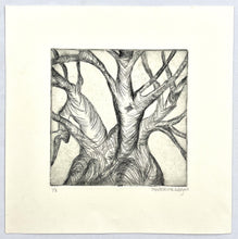 Load image into Gallery viewer, Etching Tree Print - Hand Embellished Madeleine Logan