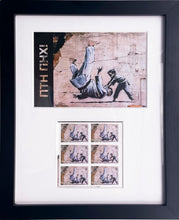 Load image into Gallery viewer, FCK PTN Complete Framed Set (Postcard + 6 Stamp Sheet) Media Banksy