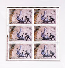 Load image into Gallery viewer, FCK PTN Complete Framed Set (Postcard + 6 Stamp Sheet) Media Banksy